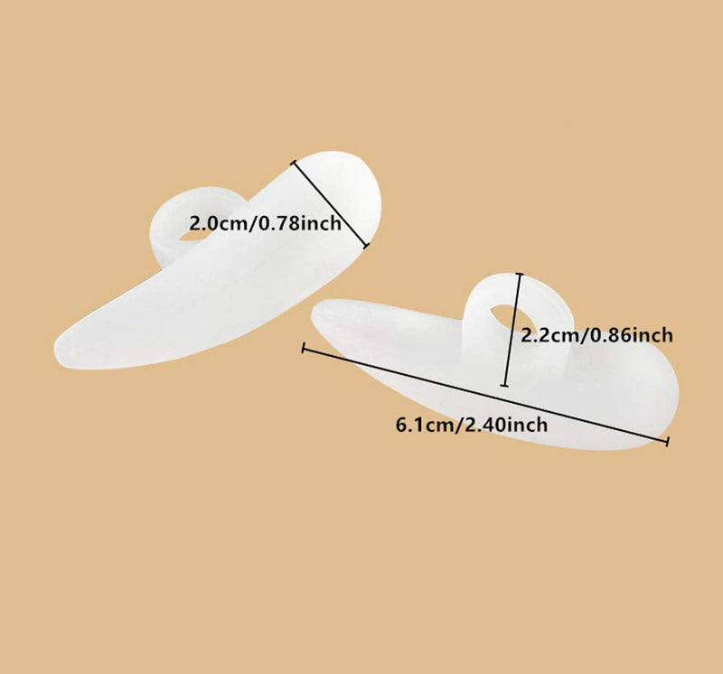 CAREOR 6 Pieces Hammer Toe Cushion - Hammer Toe Gel Pads Corrector & Straightener for Curled, Curved, Claw & Mallet Toe Relief - Right & Left Gel Support Crest Cushion (White) - NewNest Australia