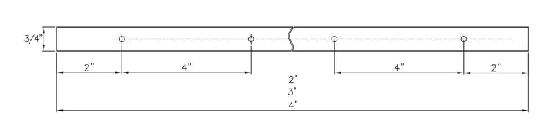 POWERTEC 71065 Double-Cut Profile Universal T-Track with Predrilled Mounting Holes, 24" 1PK - NewNest Australia