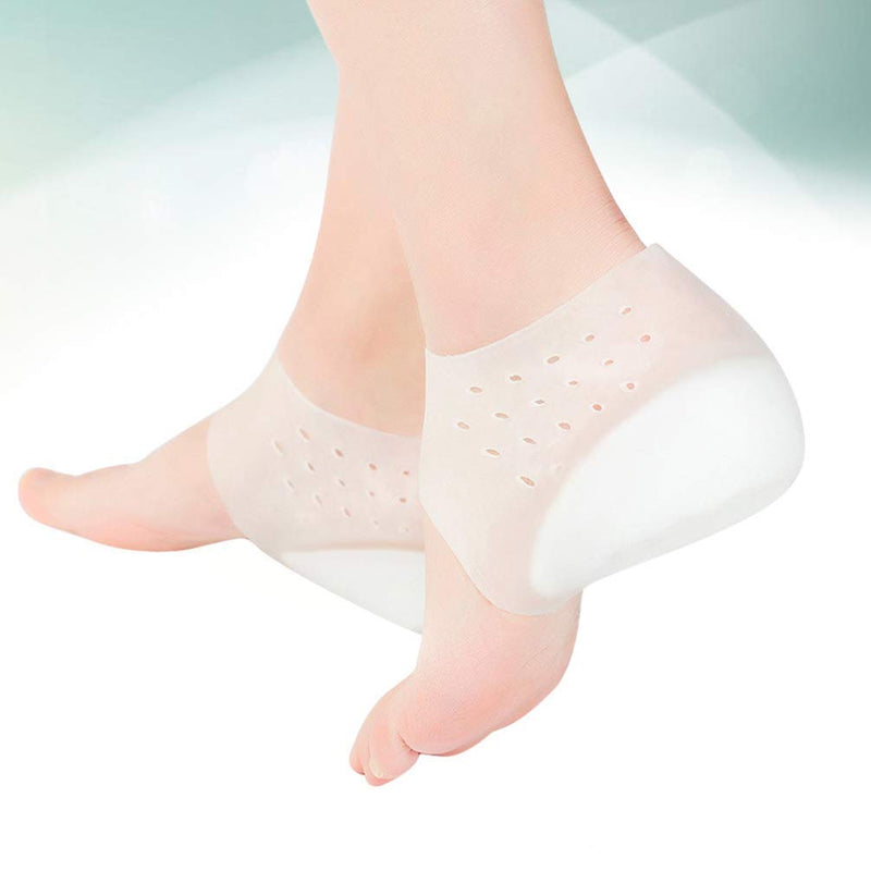 SUPVOX Silicone Raised Insoles Heel Protector Gel Cushion Heel Spur Raise Heel Cushion Heel Sock Foot Care for Women Men 1 Pair (4.5 cm) 4.5 cm - NewNest Australia