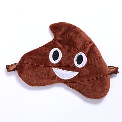 TeTupGa Novelty Funny Poop Emoji Sleep Eye Mask Light Blocking Soft Comfortable Night Eye Mask for Men Women, Eye Cover Aid Rest Blindfold, Eye Blinder for Travel/Sleeping/Shift Work - NewNest Australia
