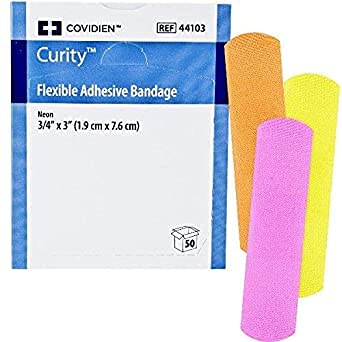Covidien 44103 Curity Flexible Neon Bandage 3/4"x3" 50/Bx - NewNest Australia