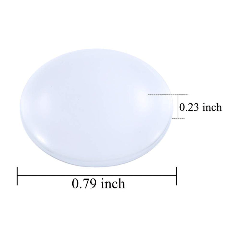 HAUTOCO 90pcs 20mm Glass Dome Cabochons Clear Round Cabochon Tiles, Non-calibrated Round 0.79 inch/20mm for Rings Cameo Pendants Bookmarks Bracelets Photo Charms and Jewelry Necklaces 0.79 inch/20mm-90 Pieces - NewNest Australia