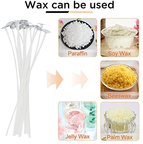 100pcs Cotton Candle Wicks,8inch Premade Candle Wick for Candle Making, Bulk Zinc Cor Candle Wicks with Tabs - NewNest Australia