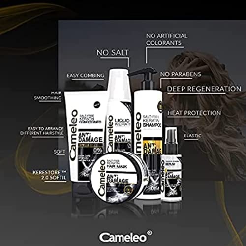 Cameleo - Keratin Conditioner - Repair Treatment with Keratin & Argan Oil for Damaged, Dry Brittle Hair - Thermo Protect - Salt & Paraben Free - 200ml - NewNest Australia