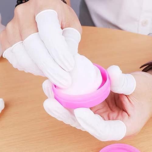 400 Count Latex Finger Cots Large Fingertip Gloves Disposable Finger Rubber Tips Protector Anti-Static Large (Pack of 400) - NewNest Australia