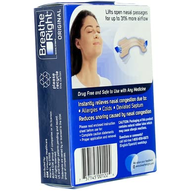 Breathe Right Nasal Strips Original Tan Small/Medium 30 ea (Pack of 3) - NewNest Australia