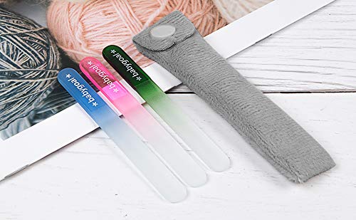 Newborn Baby Nail File 3 Pack with a Pouch, Genuine Czech Float Glass, Perfect Baby Shower Gift for Newborns, Toddlers, Infant, Babies & Young Children by Babygoal 3NF01 3nf01-us - NewNest Australia