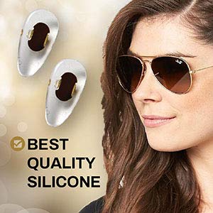 Premium Grade Soft Silicone Nose Pads Compatible with Ray Ban Aviator | Replacement Certain RB Aviator | Gold Colour | Inserts | 1 Pair | by Sports World Vision - NewNest Australia