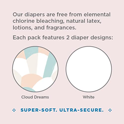 Amazon Brand - Mama Bear Plush Protection Newborn Diapers, Ultra-soft, Hypoallergenic, Dermatologist Tested, For Babies Weighing Up to 10 Pounds, Assorted Print, 32 Count Size 0 (32 Count) 1 Pack - NewNest Australia