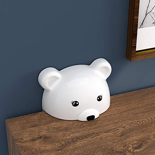 NUOBESTY Anti Tip Furniture Kit Cute Bear Wall Furniture Anchor No Drilling No Screw Installation Protection for Children Baby Proof Extra Kit White - NewNest Australia