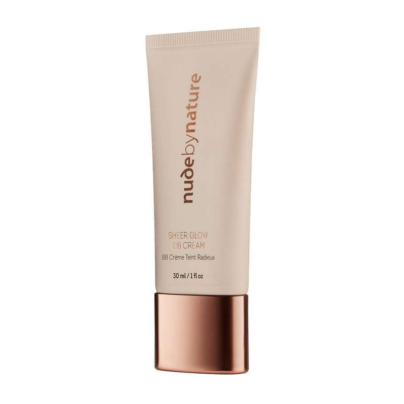 Nude By Nature Sheer glow all-in-one BB cream moisturising, Dermatologist tested, suitable for sensitive skin with SPF 8, 01 Porcelain - NewNest Australia