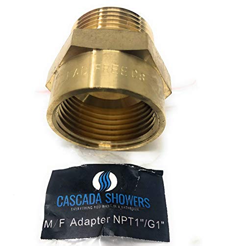 G Thread (Metric BSPT) Female to NPT Thread Male Pipe Fitting Adapter - Lead-Free (1" x 1" (1 Piece)) 1" x 1" (1 Piece) - NewNest Australia