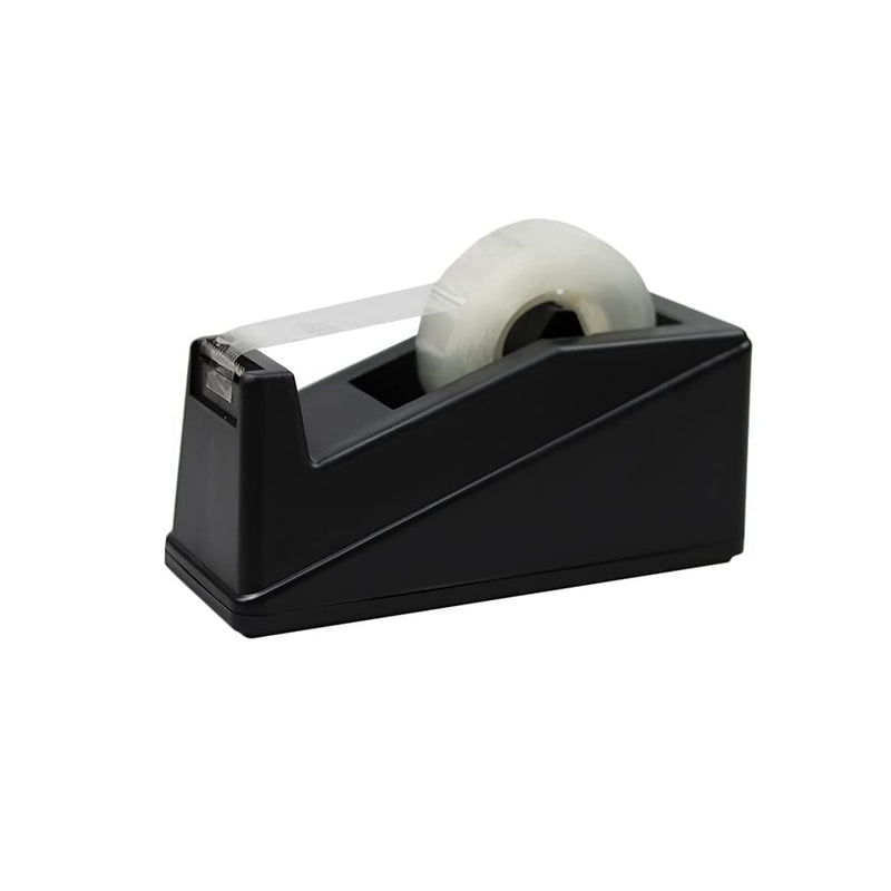 DBKMPZ Classic Desktop Tape Dispenser, 1 in Core, Non-Skid Base - with 1 Premium Rolls Invisible Clear Tape, Perfect for Office, Home, School (Black) Black - NewNest Australia
