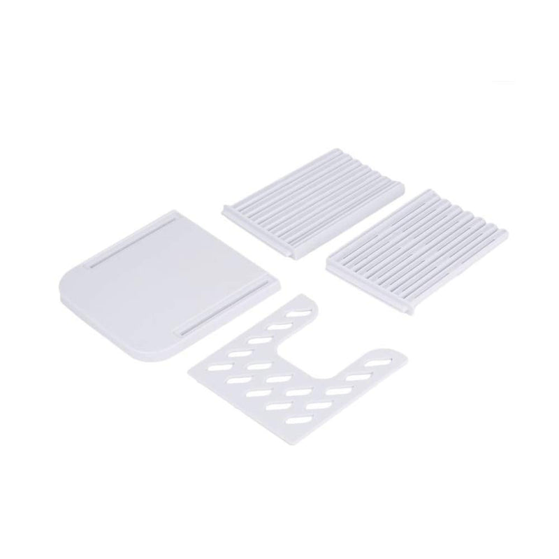Adjustable Toast Slicer Toast Cutting Guide for Homemade Bread, Plastic Bread Slicer Loaf for Slicing Bread Foldable Kitchen Baking Tools (White) - NewNest Australia