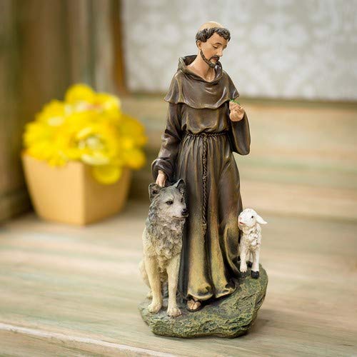 NewNest Australia - Renaissance Collection Joseph's Studio by Roman Exclusive Saint Francis with Animals Figurine, 9.75-Inch 