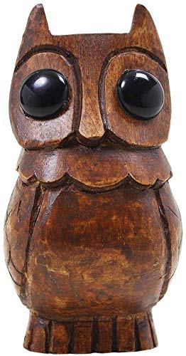 NewNest Australia - S.B.ARTS Wooden Handcrafted Owl Shaped Specs Holder-Classic Holder-Round Base-Eyeware Retainer-Eyeglass Spectacle Specs Holder–Spec Stand-Optical Glass Accessories-Display Stand 