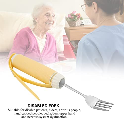 Adaptive Utensils, Stainless Steel Flexible Rotating Tablewares Removable Elder Swivel Silverware Dispenser Easy Grip Eating Patient Fork for Parkinsons Disabled Handicapped Arthritis Hand Tremors - NewNest Australia