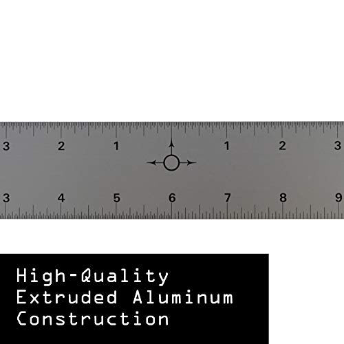 Ludwig Precision 12" Center-Finding Aluminum Straight Edge, 81212 12-INCH - NewNest Australia
