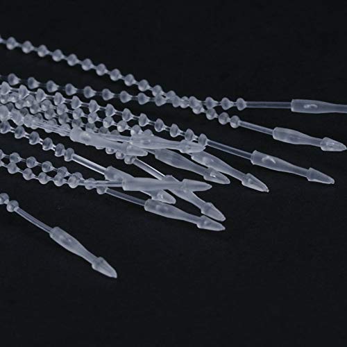 5 Inch Beaded Adjustable Loop Tie Fasteners, 1000 Pcs- Natural - NewNest Australia