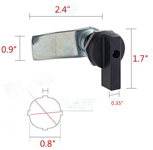 WJSKDQ 2PCS Thumb Operated Offset Thumb Cam Lock Black Cam Lock - NewNest Australia
