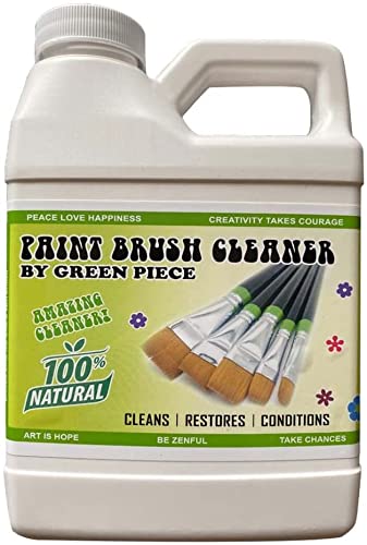 Green Piece Completely Nontoxic Paint Brush Cleaner for Paint Cleanup for Brushes (Combo Pack- Paint Brush Cleaner with Pink mat) Combo Pack- Paint brush cleaner with pink mat - NewNest Australia