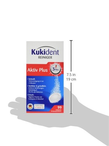 Kukident Active Plus Express cleaning agent, pack of 3 (3 x 99 pieces) - NewNest Australia