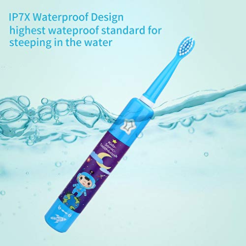 Musical Electric Toothbrushes for Kids Children, 3 Modes 2 Min Timer, Waterproof 31000 Strokes, 4 Bristles OJV 8620 Rechargeable Power Smart Sonic Music Play Song for Boy Oral-Care Age 3-14 (Blue) Blue - NewNest Australia