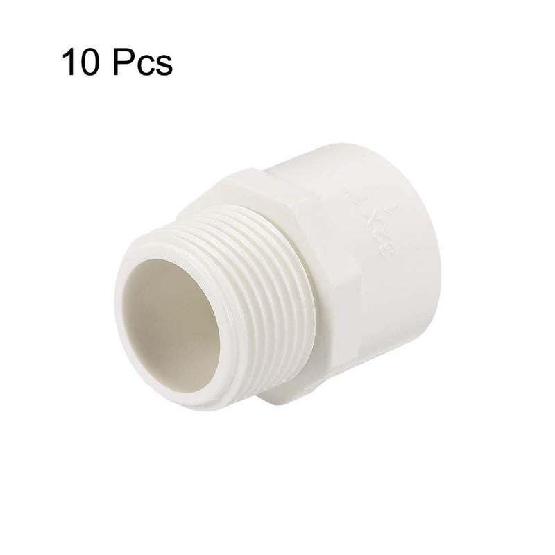 uxcell 32mm Slip X G1 Male Thread PVC Pipe Fitting Adapter Connector 10Pcs - NewNest Australia