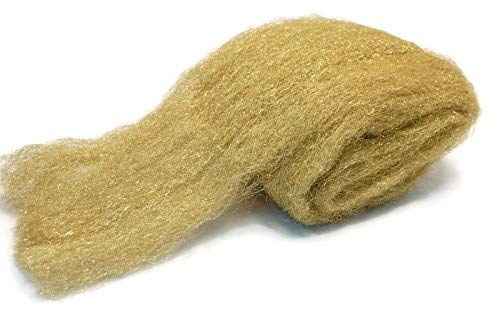 Brass Wool 3.5 Oz Skein/Pad/WAD -by Rogue River Tools. (FINE Grade) -Made in USA, Pure Brass Fine - NewNest Australia