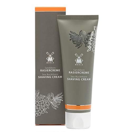 MÜHLE shaving cream - creamy foam with sea buckthorn for all skin types - fruity & fresh - 75 ml tube - NewNest Australia