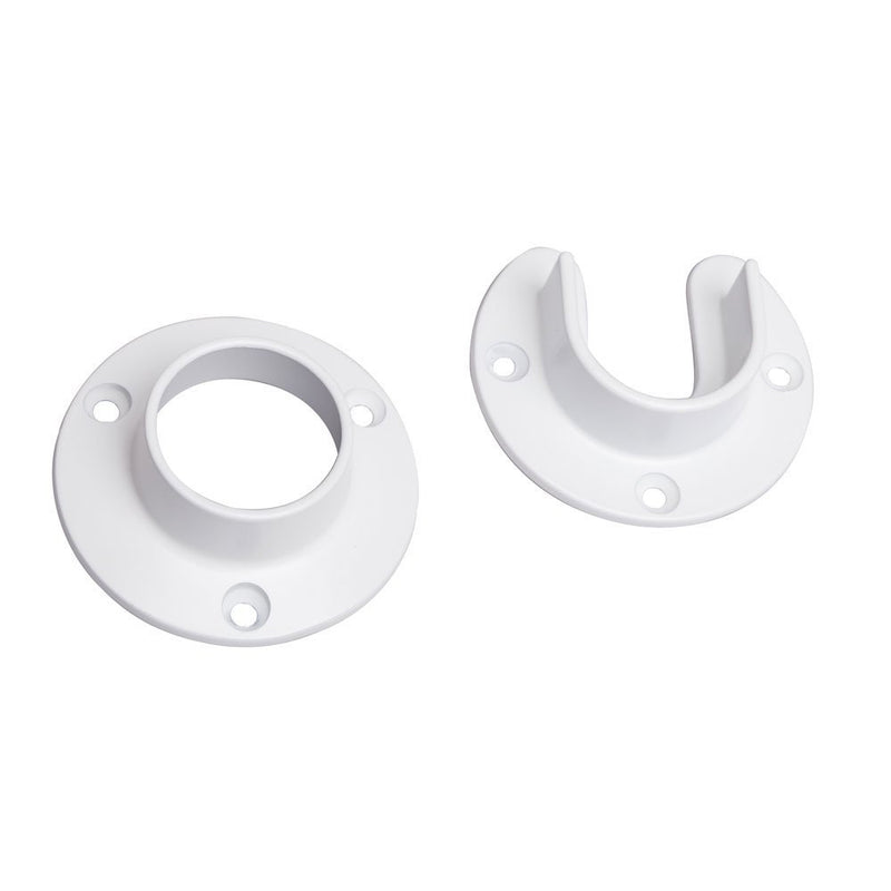 Knape & Vogt Closet Pro HD CD-0010-WT Heavy Duty Closet Pole Sockets, White -2 Pack - NewNest Australia