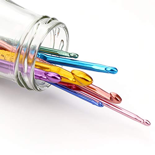 14PCS Aluminum Crochet Hooks Knitting Needles Craft Yarn 2.0mm/2.5mm/3.0mm/3.5mm/4.0mm/4.5mm/5.0mm/5.5mm/6.0mm/6.5mm/7.0mm/8.0mm/9.0mm/10.0mm - NewNest Australia