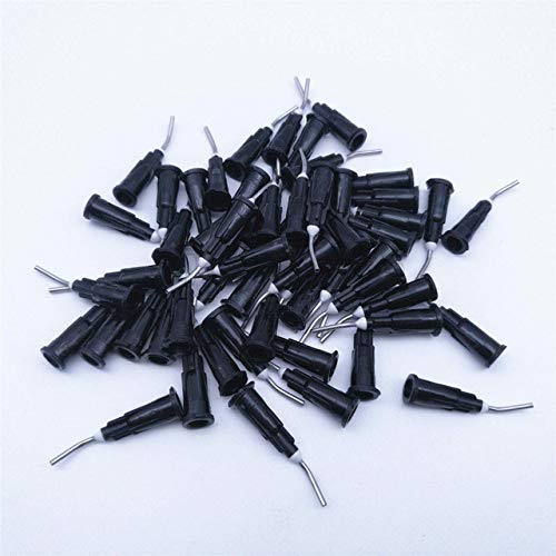 Fashionclubs Blunt Tip Dispensing Needles 20Ga,200pcs Disposale Dental Pre-Bent Irrigation Needle Tips,Black,Great for Oil or Glue Applicator - NewNest Australia