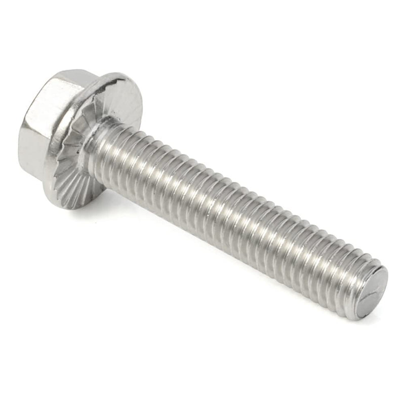 M5-0.8 x 12mm Flanged Hex Head Bolts Flange Hexagon Screws, Stainless Steel 18-8 (304), Plain Finish, 40 PCS M5 x 12mm (40 PCS) - NewNest Australia