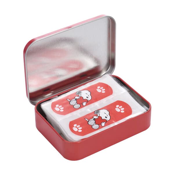 Snoopy Children's Plaster - Metal Box - 24 Plasters - Beautiful Design Plaster Storage Box for Children - Suitable for Backpack - Handbag Snoopy - NewNest Australia