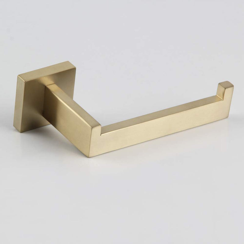 GERZWY Bathroom Toilet Paper Holder, SUS 304 Stainless Steel Hotel Square Tissue Roll Holder Wall Mount Brushed PVD Zirconium Gold Finish FG1605-BZ - NewNest Australia