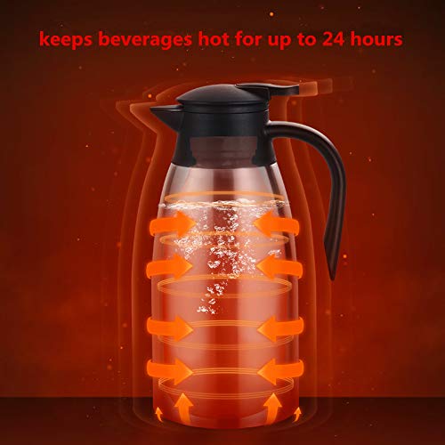 Insulated Vacuum Jug 2 Litre Stainless Steel Double Walled Vacuum Coffee Pot Insulated Coffee Tea Carafe, Hot & Cold Drinks Dispenser, Drip-Free, Rose Gold - NewNest Australia