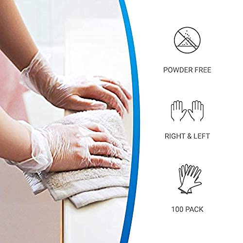 EDI Disposable Vinyl Gloves (Clear) - Powder-Free, Latex-Free 100 Large - NewNest Australia