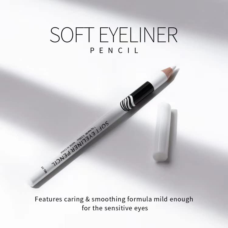White Eyeliner Pencil, NACGUO Professional Waterproof, Long-Lasting Eyeliners Makeup Pencils - Soft Strokes, Easy Glide - Multipurpose Makeup Tool, Works as Eyeshadow, Highlighter, or Lip Liner - NewNest Australia