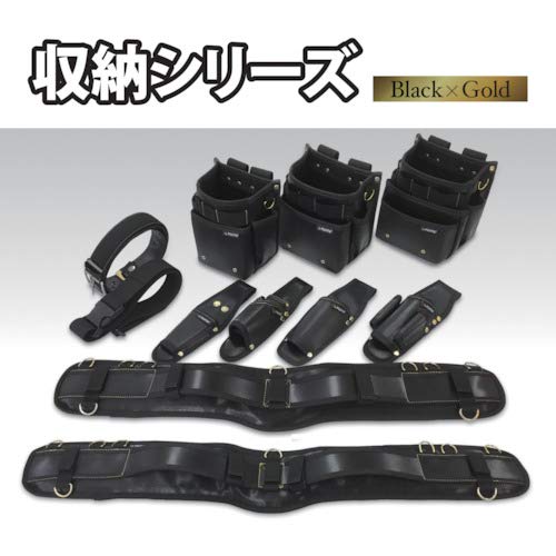 FUJIYA Waist Bag 2 small steps (black gold) PS-32BG resistant to water,dirt and rubbing - NewNest Australia