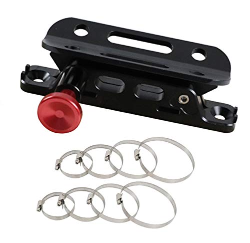 MFC New Multi-purpose Aluminum Adjustable Fire Extinguisher Holder Mount with 8 Clamps(4 pcs extra adjustable rings for spare using) Fit for Jeep Wrangler UTV Polaris RZR Ranger Black - NewNest Australia