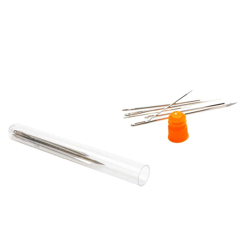 Hekisn Professional Large-Eye Leather Stitching Needle with 3 Different Sizes for Leather Projects with Storage Container (12 Pieces) 12 Pieces - NewNest Australia