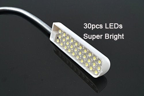 Bonlux LED Sewing Machine Light Working Gooseneck Lamp 30 LEDs, with Magnetic Mounting Base for Home or Sewing Machine (30 LEDs) 2W Grey - NewNest Australia