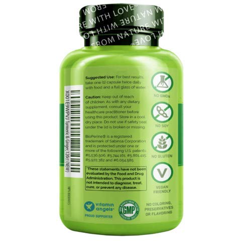 NATURELO Turmeric Curcumin - BioPerine for Better Absorption - Curcuminoids, Black Pepper, Ginger Powder - Plant-Based Joint Support - 120 Vegan Capsules 120 Count (Pack of 1) - NewNest Australia