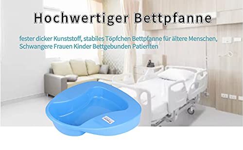 Bedpan, Blue Heavy Duty Bedpan, Firm Thick Plastic Stable Potty Healthcare Bedpan for Elderly People Pregnant Women Children Bed Bound Patient Health Economy Bedpan (Hospital & Household) - NewNest Australia