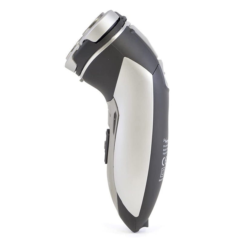 Paul Anthony Pro Series 3 Titanium Mens Cordless Rotary Shaver / 3 Titanium Steel Flexible Heads / 40 Minute Usage / Washable Head / Comfortable Rubberised Grip - Silver / Black - H5010BK Rotary Shaver Pro - NewNest Australia