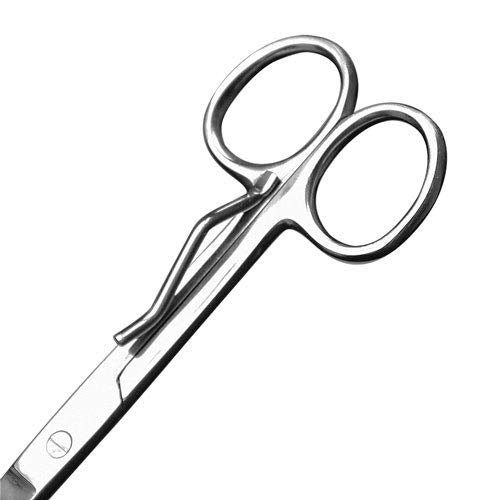 IMKRC Multi-Purpose Pocket Scissors 5" Long with Clip | Safe Portable Travel Scissors for Home, Emergency, and First Aid Supplies | Made with Premium Quality Stainless Steel - NewNest Australia
