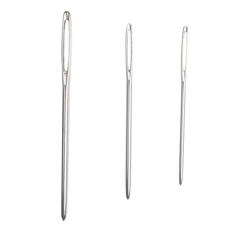 Hekisn Large-Eye Blunt Needles, Stainless Steel Yarn Knitting Needles, Sewing Needles, Crafting Knitting Weaving Stringing Needles,Perfect for Finishing Off Crochet Projects (9 Pieces) 9 Pieces - NewNest Australia