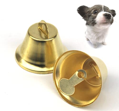 HLLMX 16 PCS Gold Liberty Jingle Bells 38mm/1.5inch Shiny Bells Liberty Bells for Craft Making Wind Chimes and Animal Collar - NewNest Australia