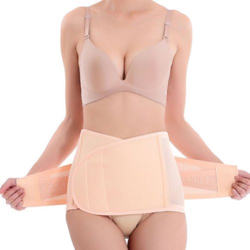 Waist Trimmer Belt-Postpartum Postnatal Recoery Support Girdle Belt Post Pregnancy After Birth Special Belly,Lost Weight Slimming Belt, Tummy Trimer Band Abdomen Abdominal Binder Belly 1X Large: 42"Length*9"Width Beige - NewNest Australia